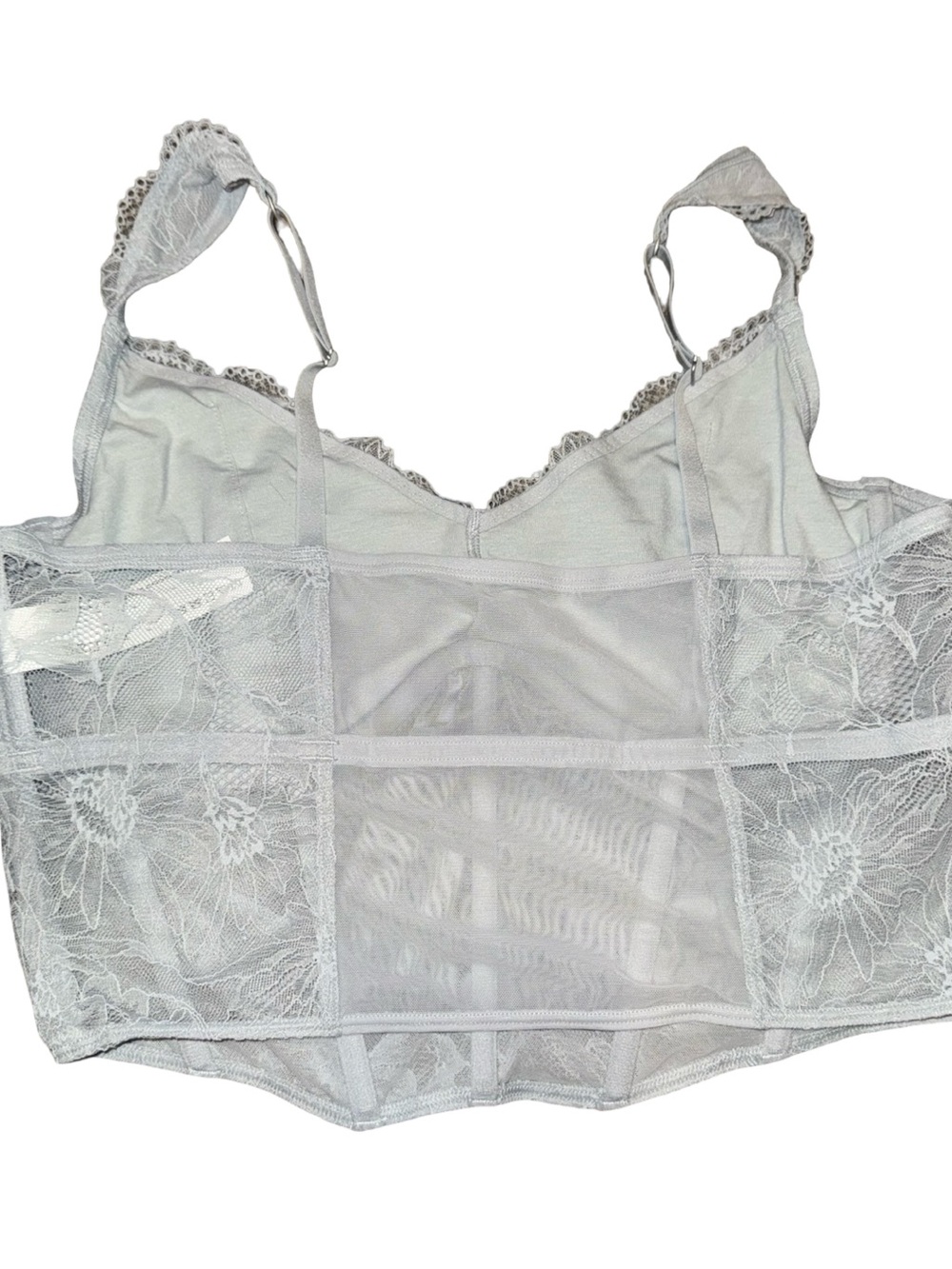 Gilly Hicks lace bustier corset top size XL in light blue - Picture 2 of 5